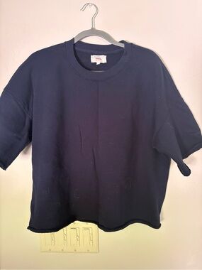 XiRENA Romeo Navy Short-Sleeve Crew Sweatshirt brand new